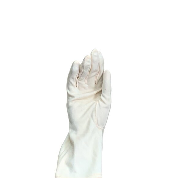 VTG Womens Pair of Dressy Gloves Off-White/Ivory Trapunto Stitching Accent #92R - Picture 4 of 8